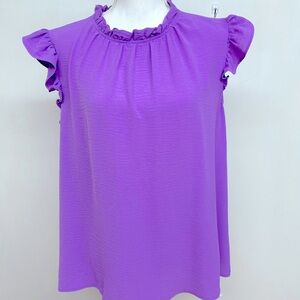 NWOT. Sewn+Seen Lilac Purple Sleeveless Blouse Size Medium